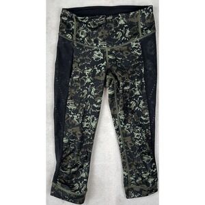 Lululemon Stop At Nothing Crop Size 2 Full-On Luxtreme Fleur Sombre Desert Olive